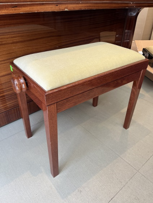 Стол за пиано Discacciati - 105 R череша гланц/ бежово кадифе