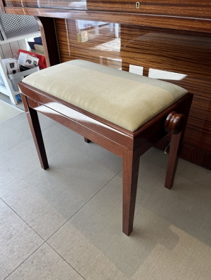 Стол за пиано Discacciati - 105 R череша гланц/ бежово кадифе